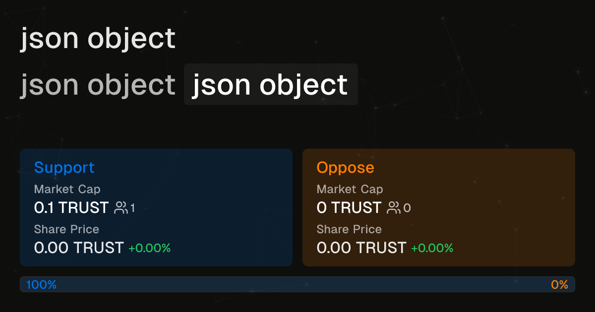 json object json object json object | Intuition
